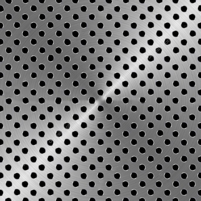 45 Degree Staggered Round Hole Perforated Metal Panels