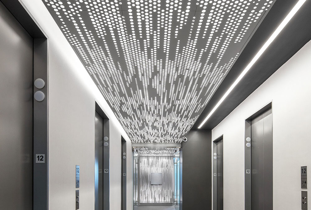 perforated metal ceiling tiles