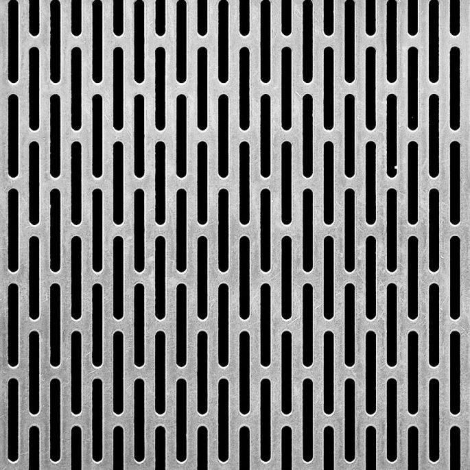 Slotted hole perforated steel plate